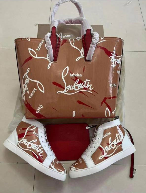 Christian_Louboutin high-top Board Shoes and Bag