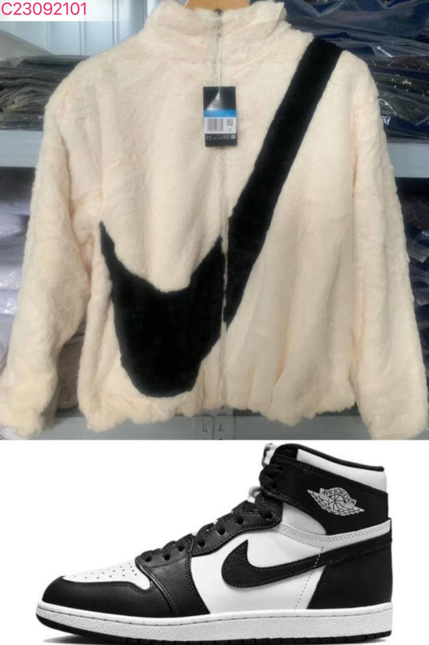 Ni_ke Fluffy Jacket Set