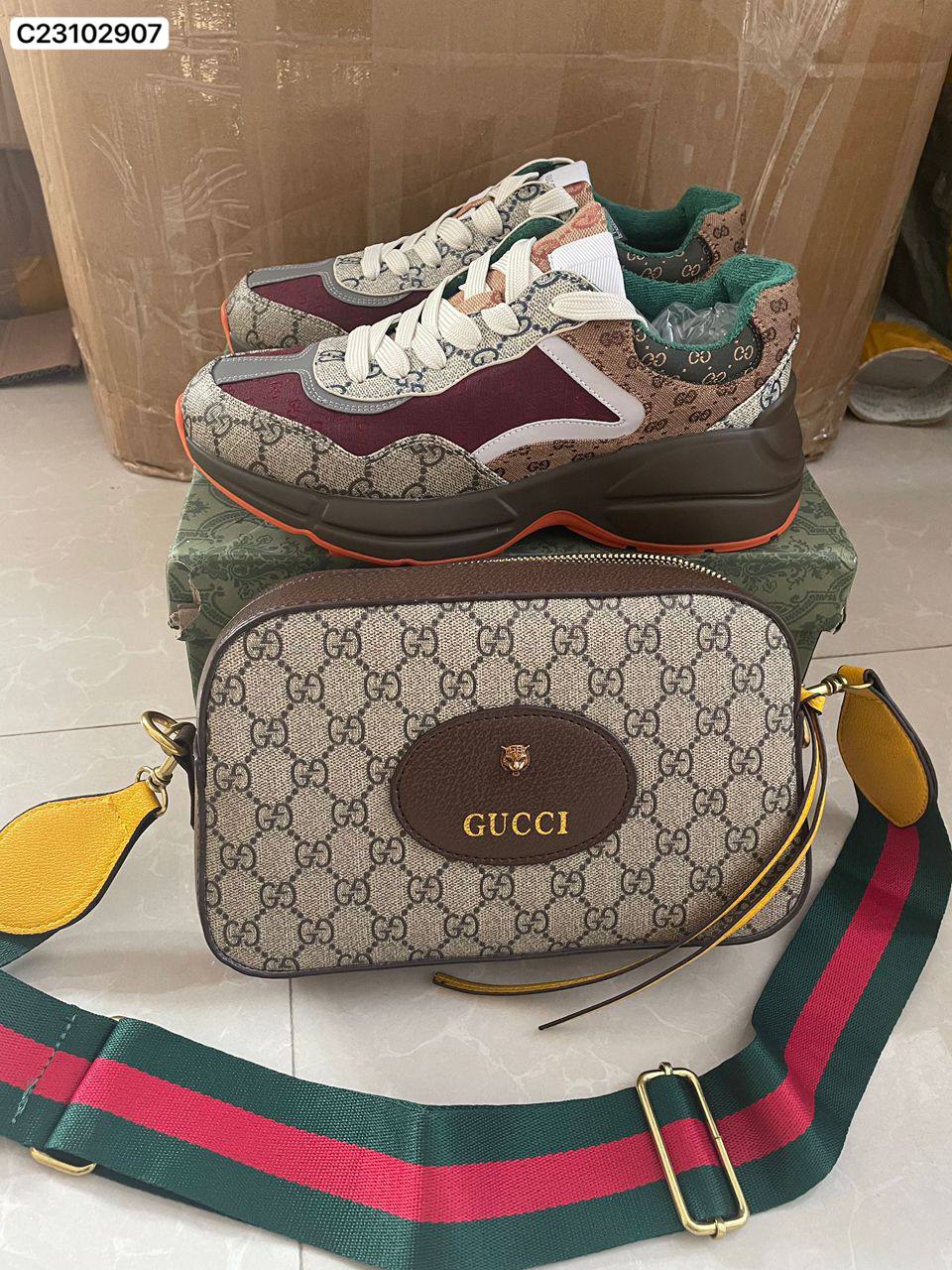 Guc_ci Set Sneaker with Camera Bag