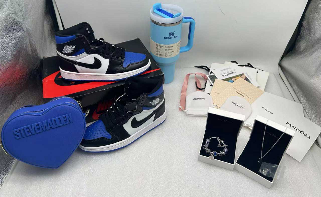 Heart Bag with Nike_Jordan with Matching Stanley Cups