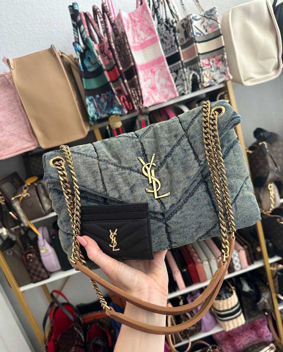 Y_SL Bag with Y_SL Card Holder Set
