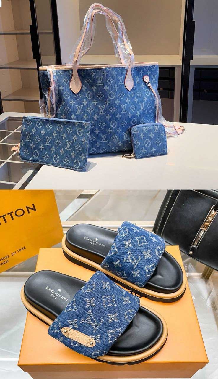 L_V Jeans Set Neverfull + Mini Wallet