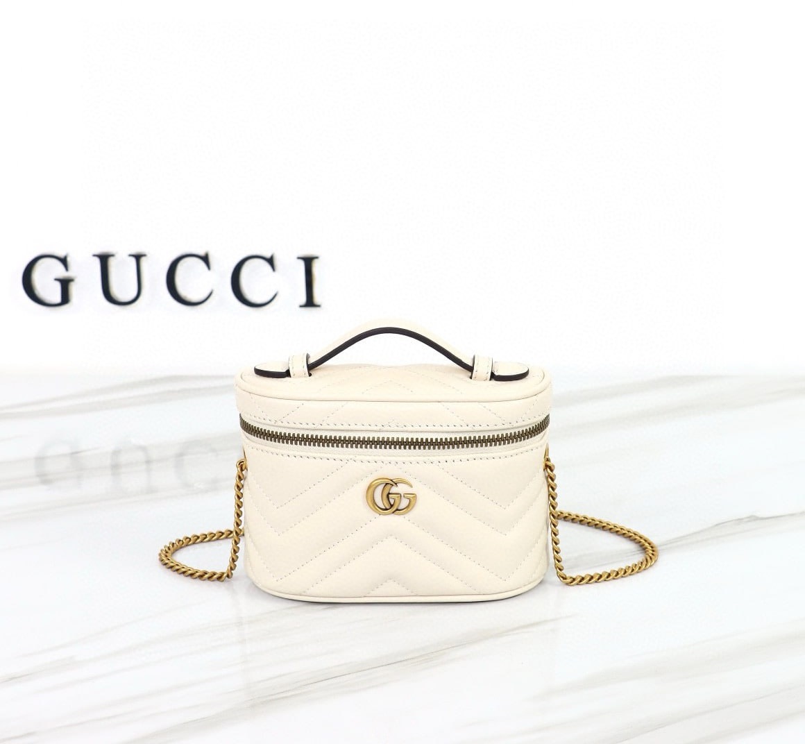 Gu_cci Marmant Mini Top Handle bag